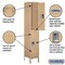 Salsbury Industries Wardrobe Locker, 78inH x 15inW, Steel, Tan 52165TN-U